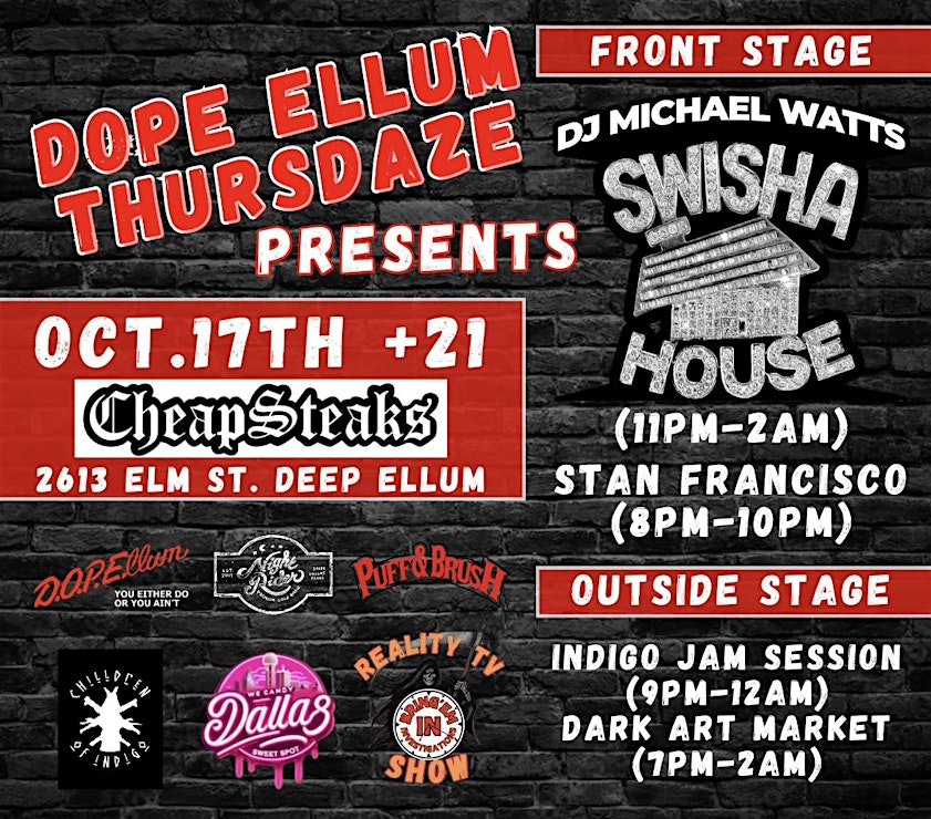 Swishahouse Mix w/ DJ Michael Watts @ DOPE Ellum ThursDAZE, October 17, 2024 at CheapSteaks in Deep Ellum, Dallas, Texas